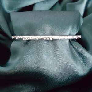 Swarovski Bangle Bracelet - Silver Tone Crystals